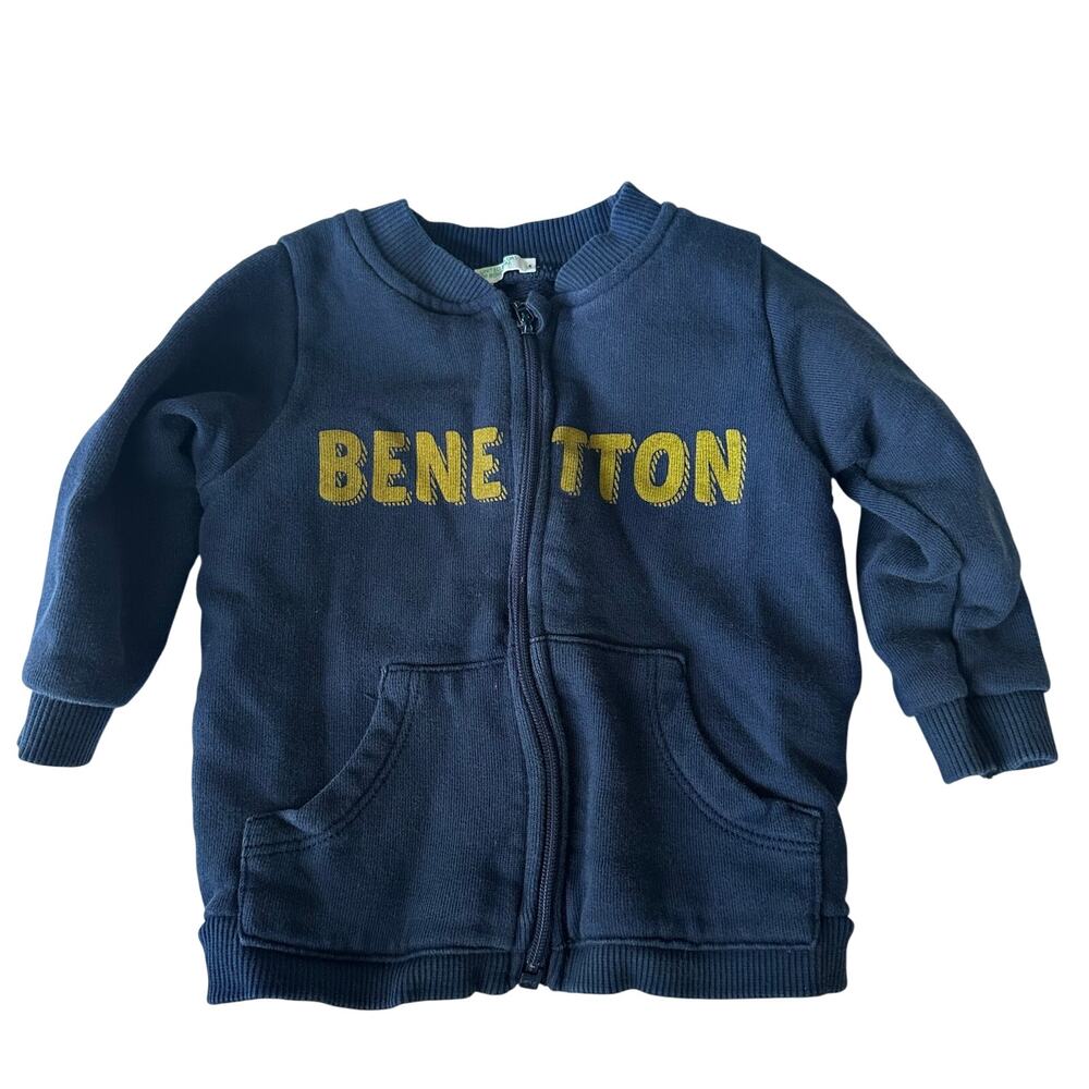 Benetton Baby Blue Full Zip Sweatshirt (9-12 Months)
